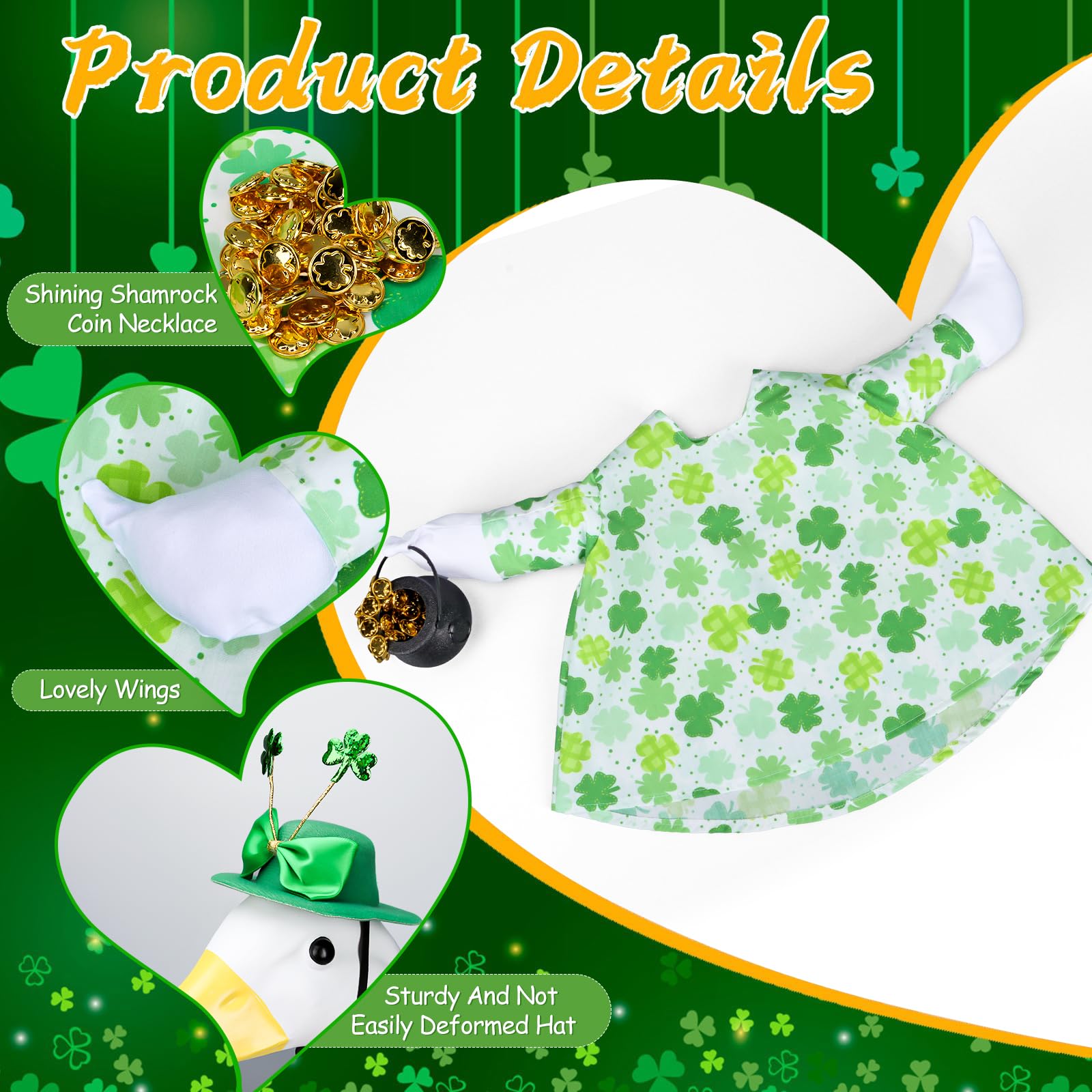 Lettry St. Patrick's Day goose green hat completes the festive look