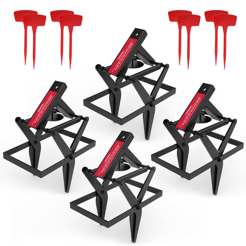 LETYANGER mole traps in black galvanized steel provide effective lawn control.