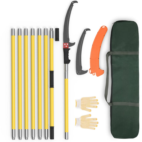 LETYANGER extendable pole saw reaching high branches for overhead pruning