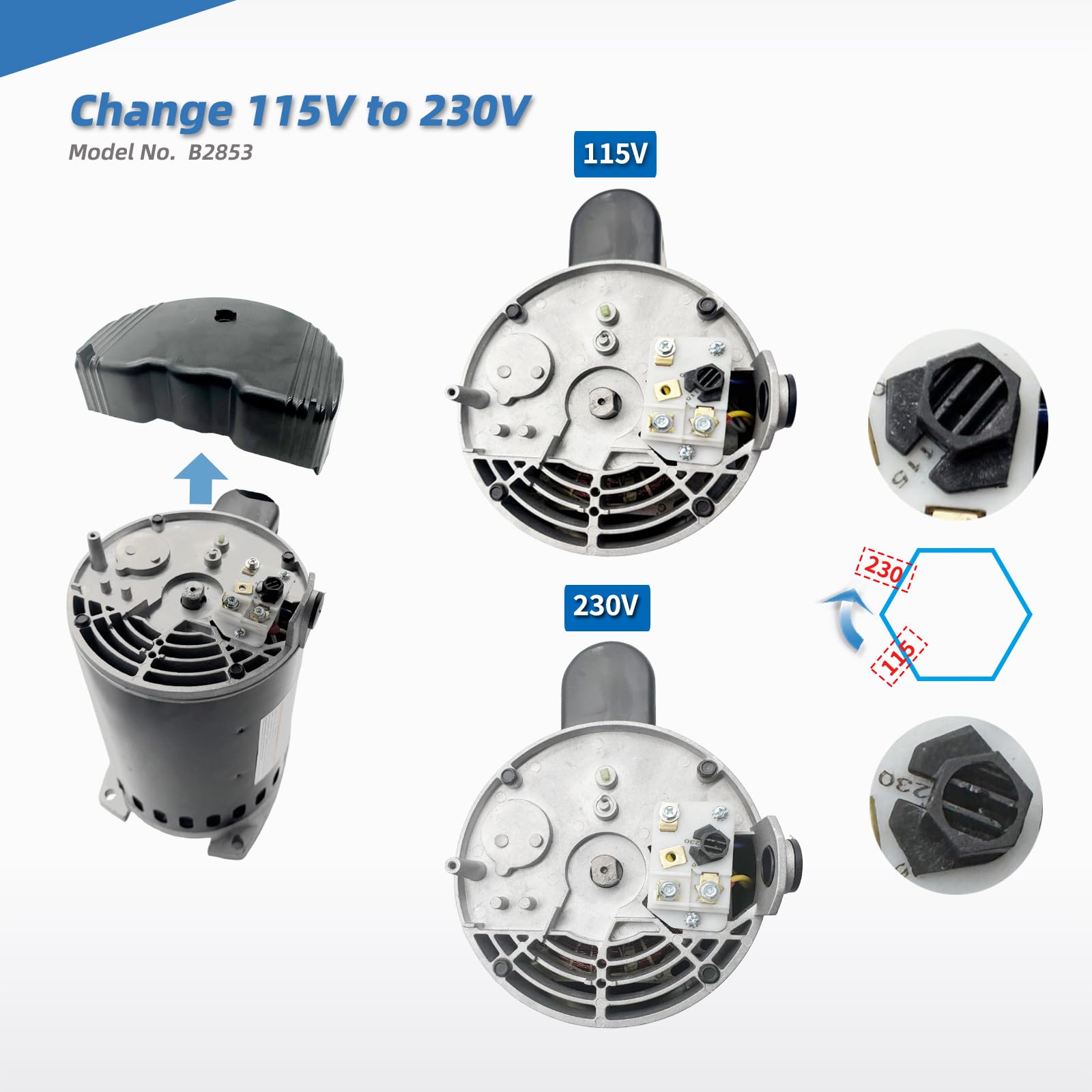 Installation guide image for straightforward wiring and 56Y flange fit