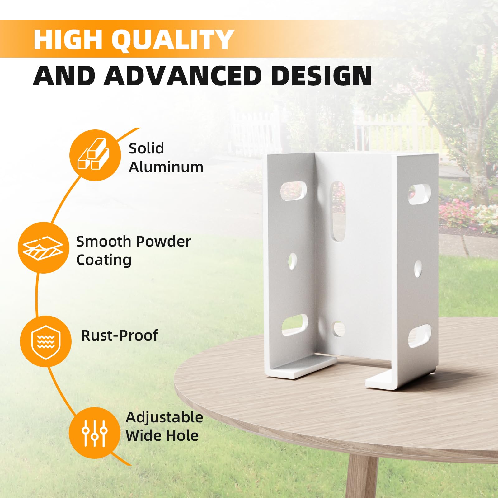LEVENDOR bracket close-up with arc edge design for seamless integration
