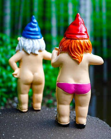 Gnomes on a pot or path decor for natural spaces