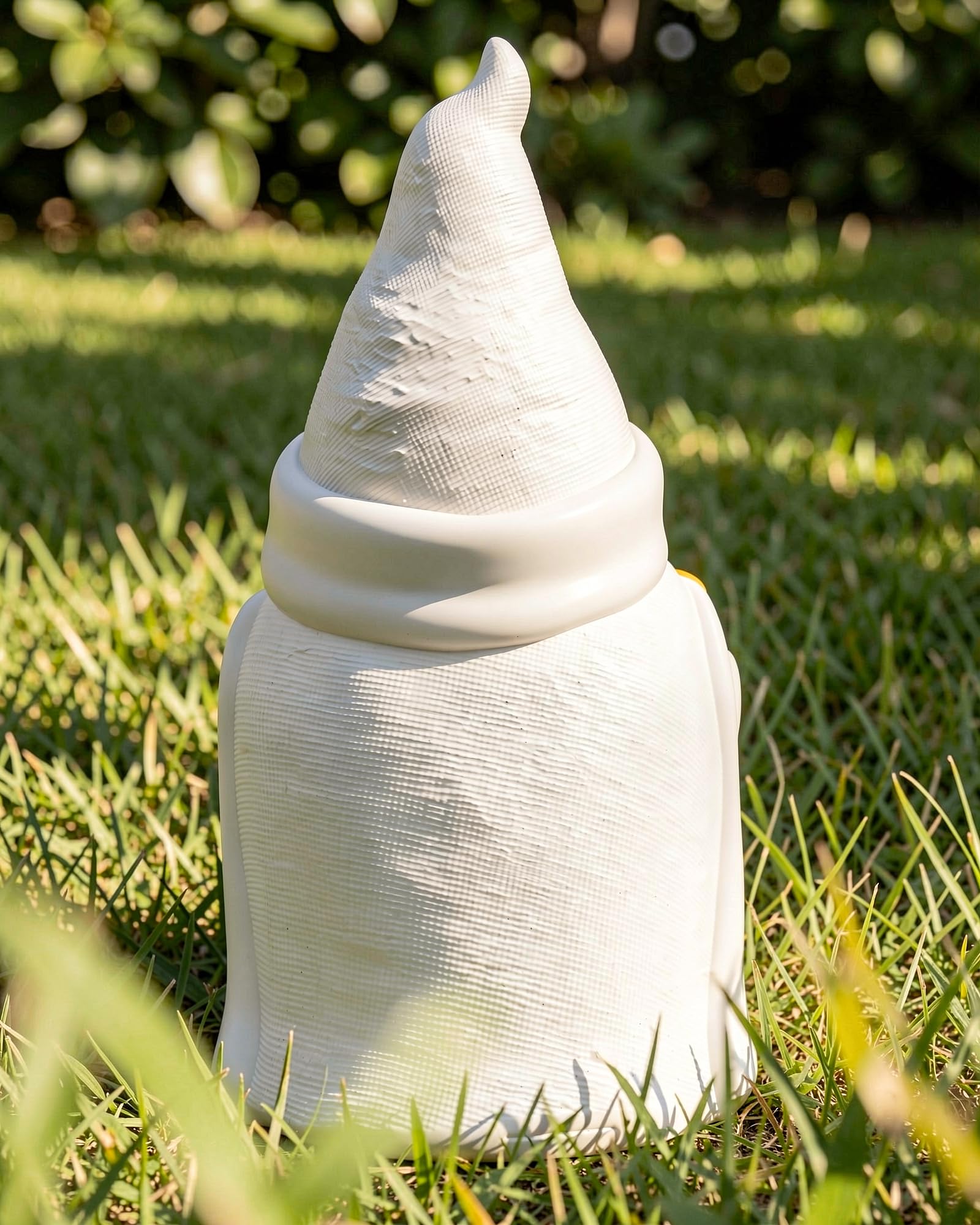 Leverse middle finger decor statue outdoor lawn display, ideal for porches and entryways