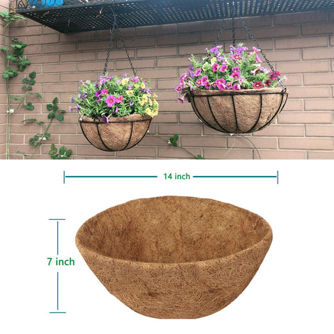 Levery HALEDAZE 14in round liner placed in a basket for quick planting.