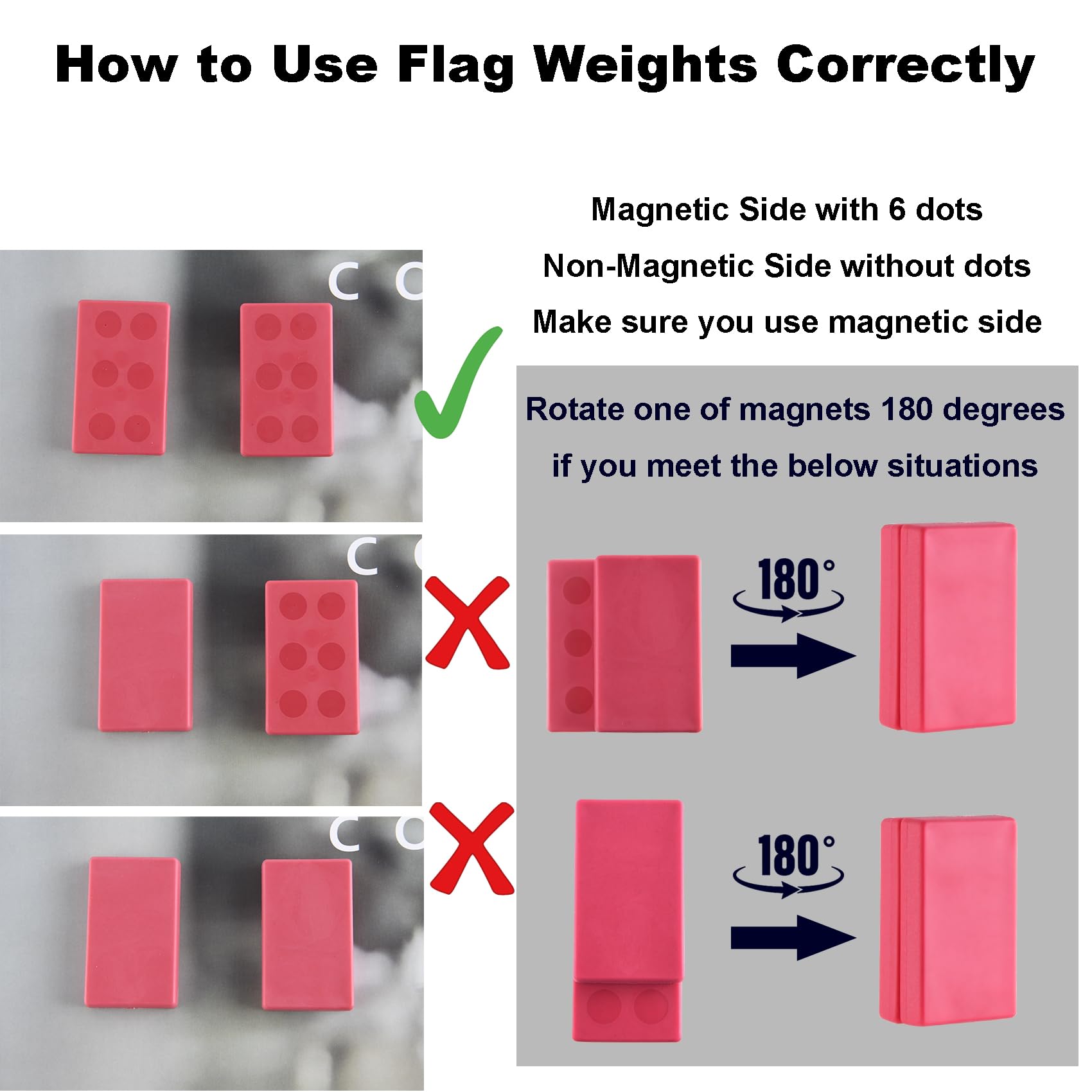 LEVOSHUA flag weights attached to pole stabilize flag in wind