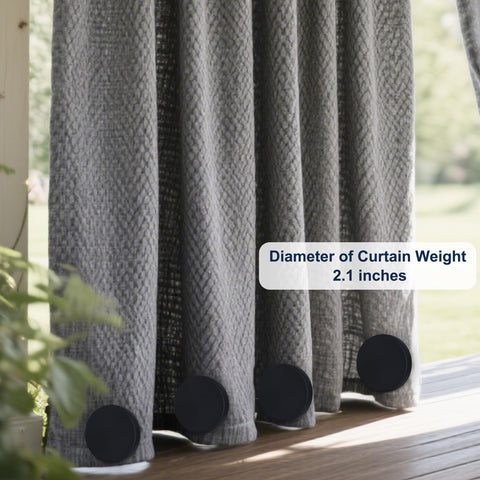 LEVOSHUA wind-resistant weights keep patio drapes in place during gusts.