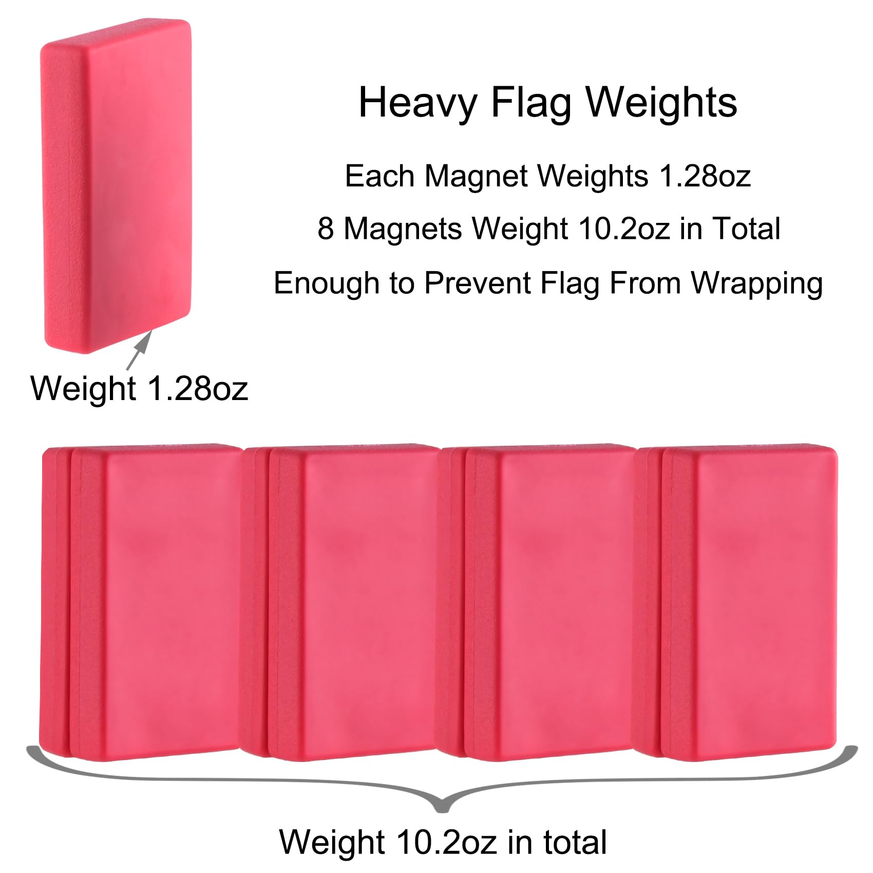 LEVOSHUA red flag weights blend with flag stripes for discreet use