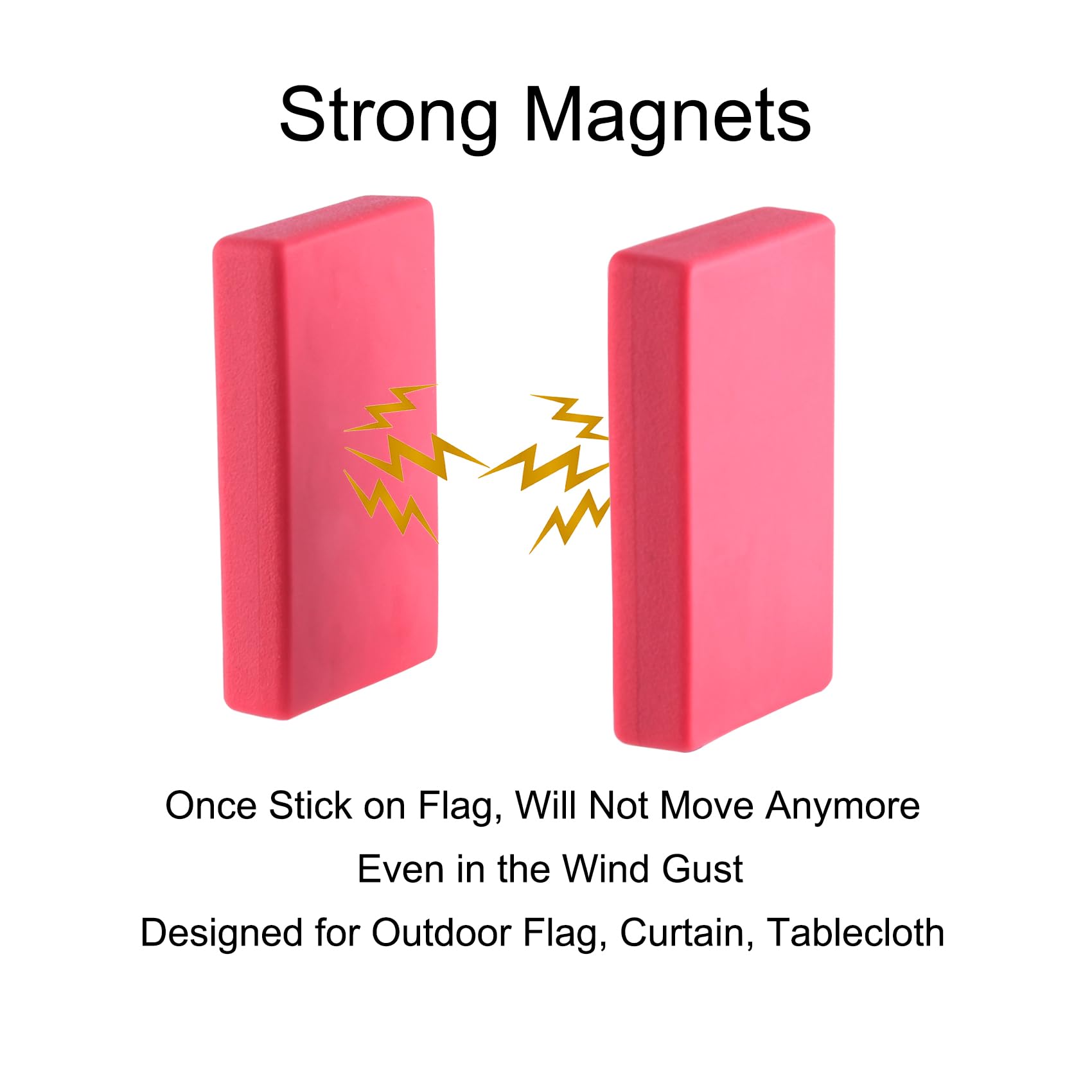 LEVOSHUA rubber-encased magnets resist rust staining on fabric