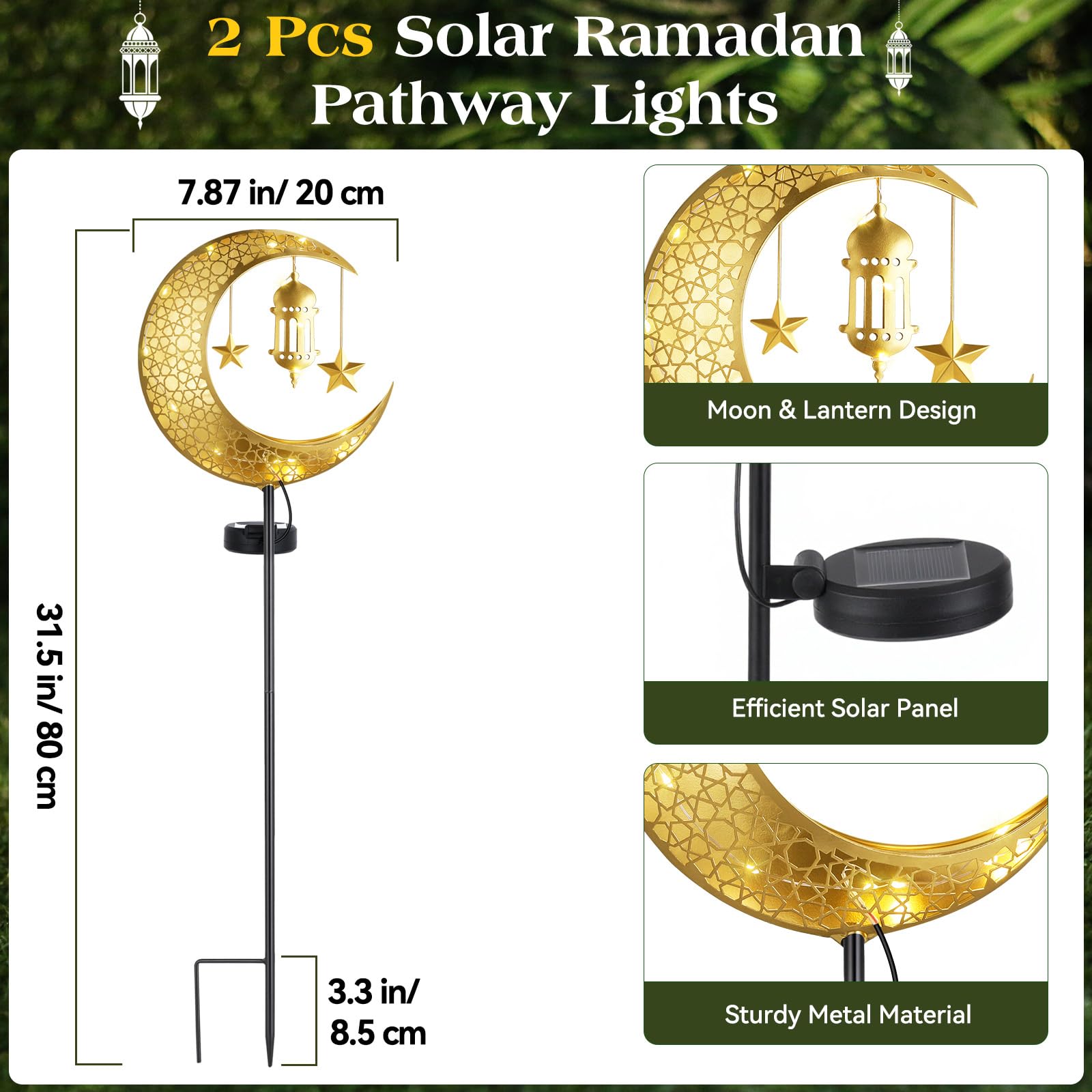 Lewondr solar lights auto on/off sensor for effortless evenings.
