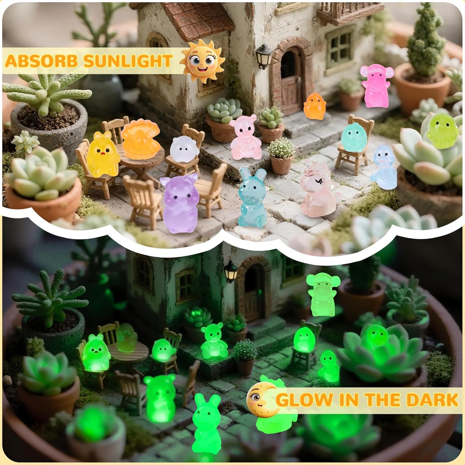 LEWELLRY random-design resin animals pack sparks creative decorating and party favors.