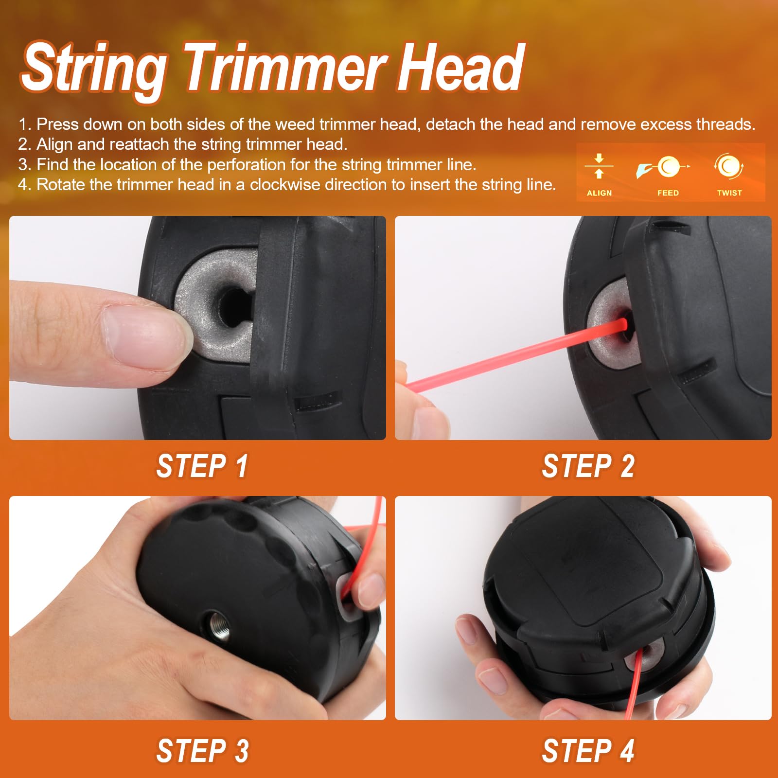 LEWEREST DWO1DT995 nylon trimmer line ensures efficient cutting across terrains.