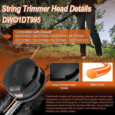 LEWEREST DWO1DT995 quick-load design enables fast setup for your trimmer.