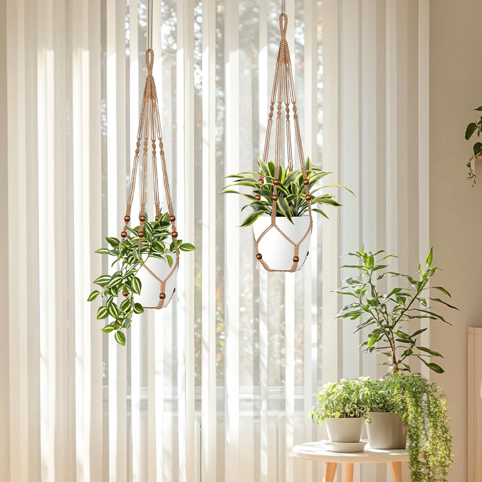 Adjustable loop on LEWESU hanger fits various pot shapes and sizes.