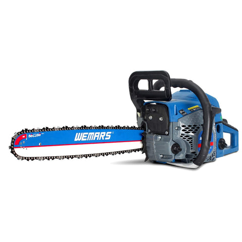 Lewhale 52cc gas chainsaw with 18-inch bar for efficient wood cutting and yard work