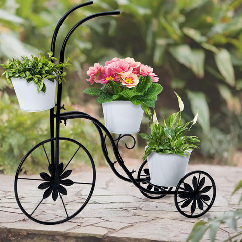 Three-tier planter from LEWIS&WAYNE showcasing vertical bloom arrangement