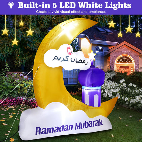Lewondr LED-lit ramadan inflatable enhances outdoor celebrations at night