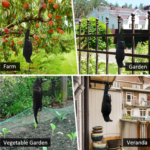 Lewtemi lifelike crow prop enhances Halloween scenes on trees, walls, or desks.