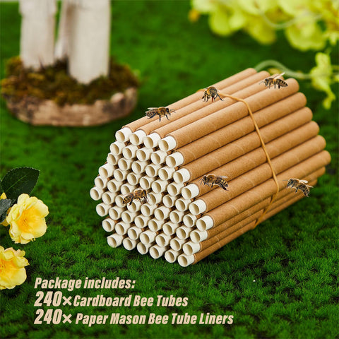Lewtemi 120-pack mason bee tubes showcase bulk value for building multiple nesting boxes.