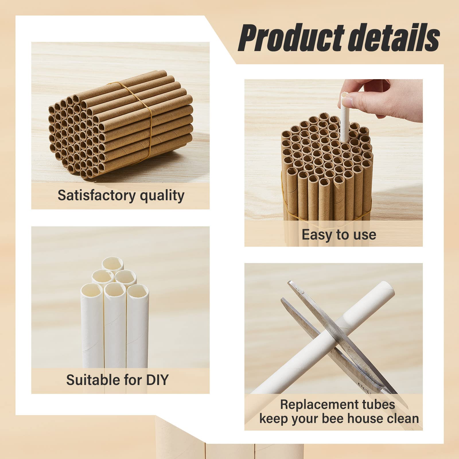 Lewtemi smooth-cut tubes ensure clean insertion and reduce burrs in nest construction.