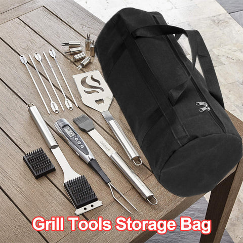 LEXICHER grill tool storage bag folded for compact transport.