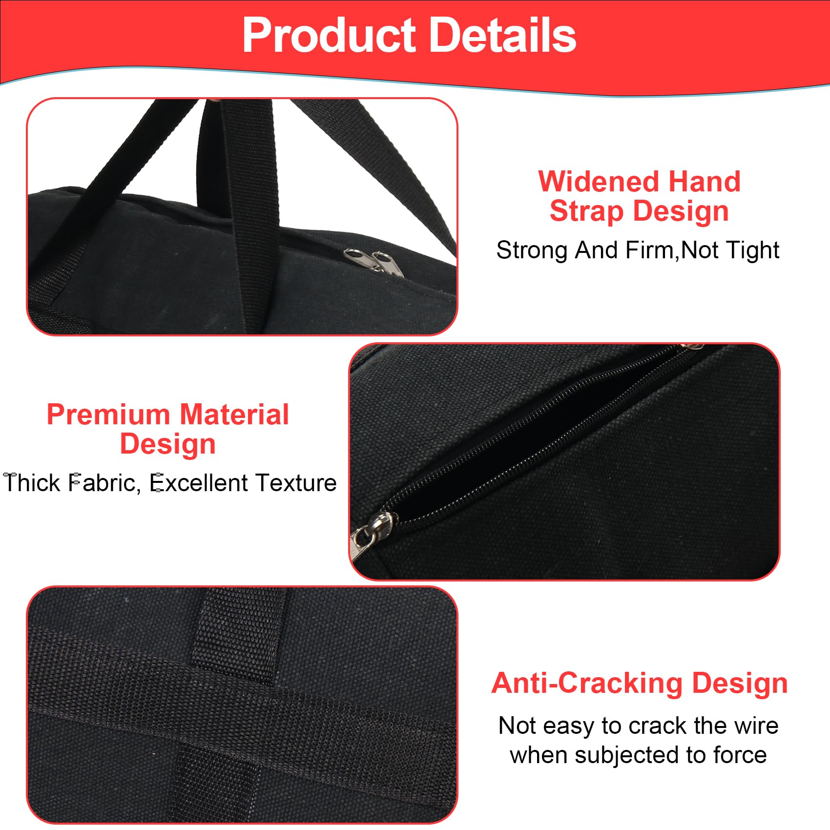 LEXICHER canvas material shows durability and rugged texture for outdoor use.