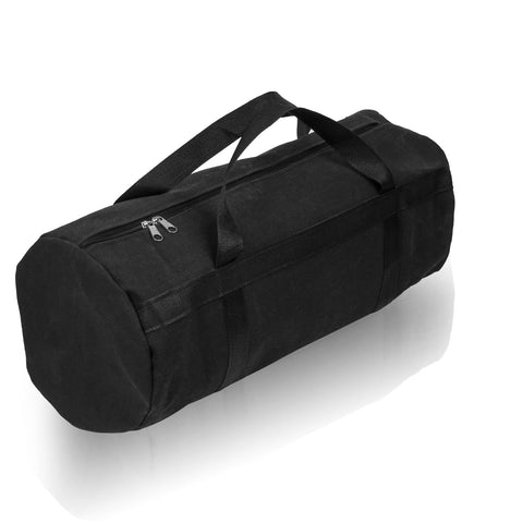 LEXICHER grill tool storage bag close-up of the double zipper for quick access.
