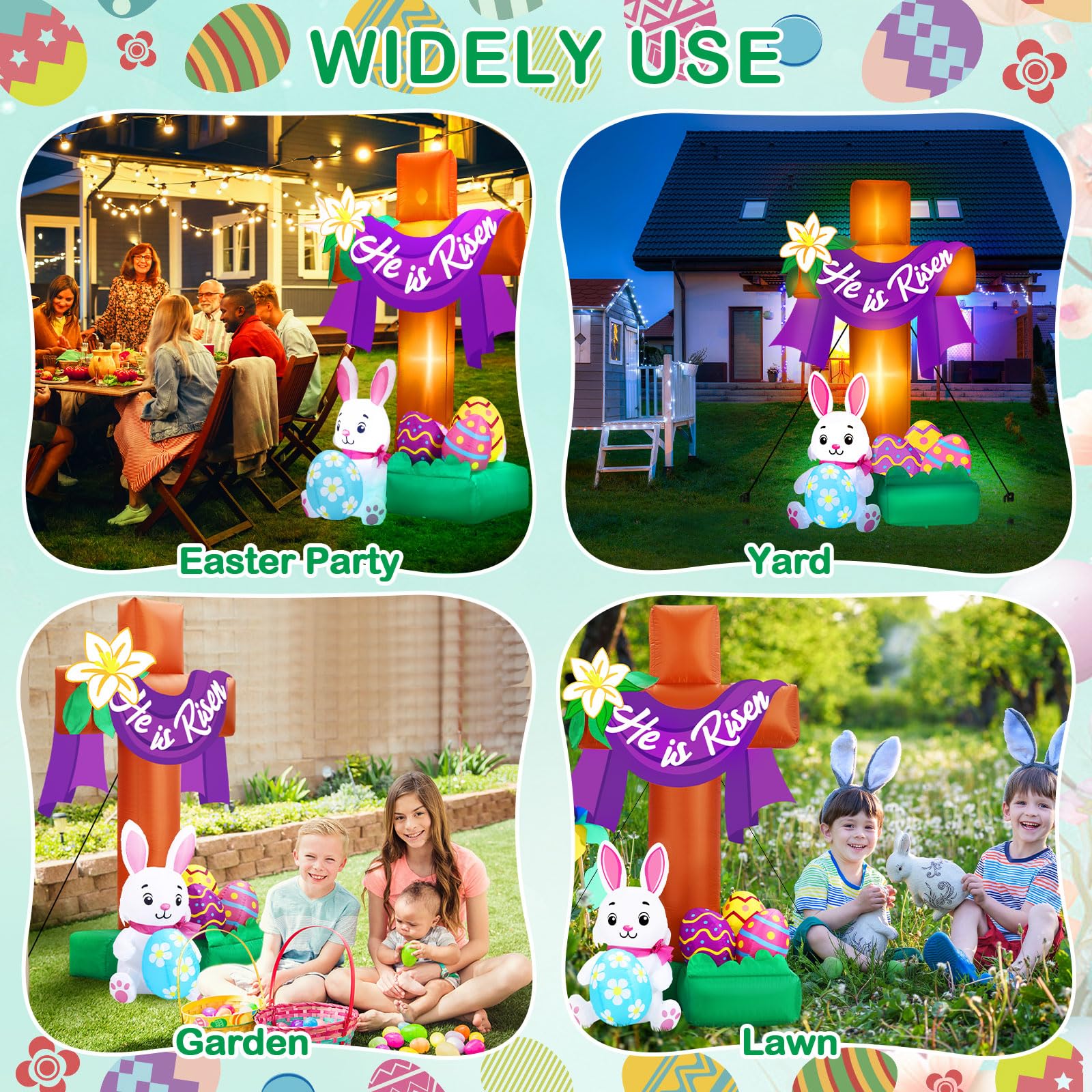 Leyndo Easter cross inflatable stored compactly after use