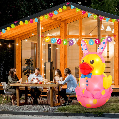 Leyndo giant 5ft Easter duck inflatable stands tall for a bold outdoor centerpiece.