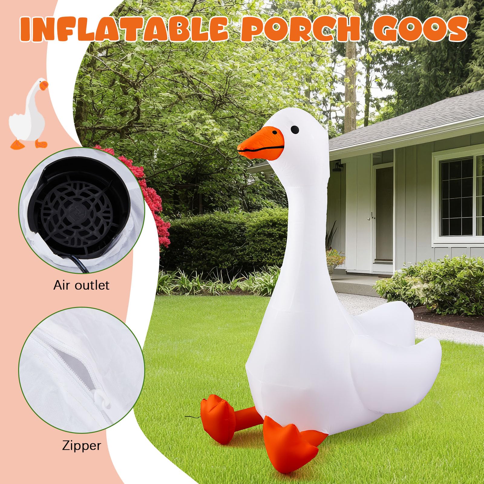 Leyndo goose inflatable fabric closeup double-sided coating ensures durability