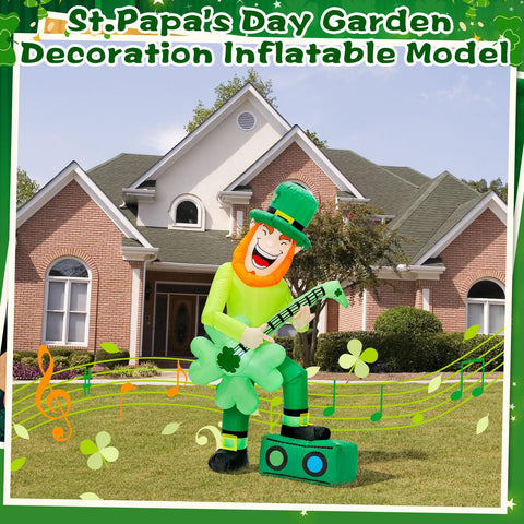 Leyndo Leprechaun inflatable with water bags base for added wind resistance.