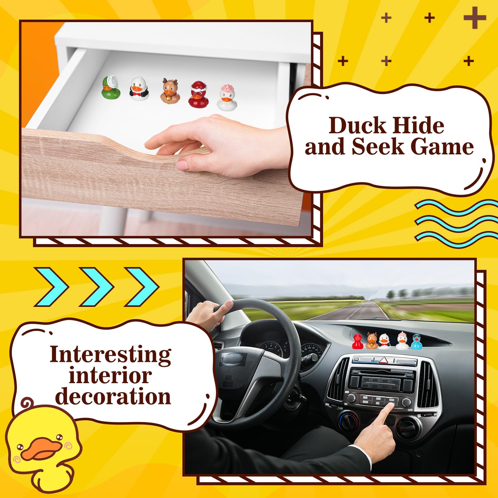 Leyndo mini resin ducks sunglasses ducks spark whimsical decor accents.