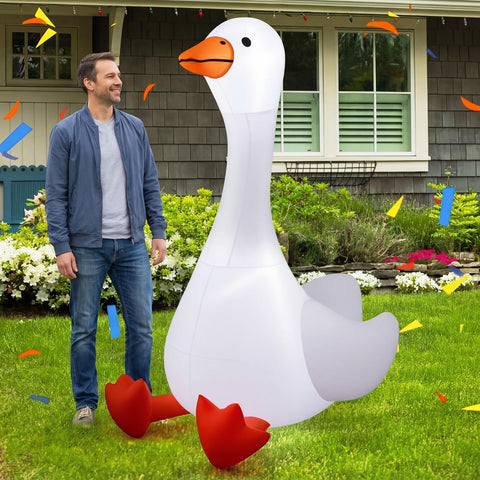 Leyndo spring goose porch 6ft lit in yard for festive evening decoration