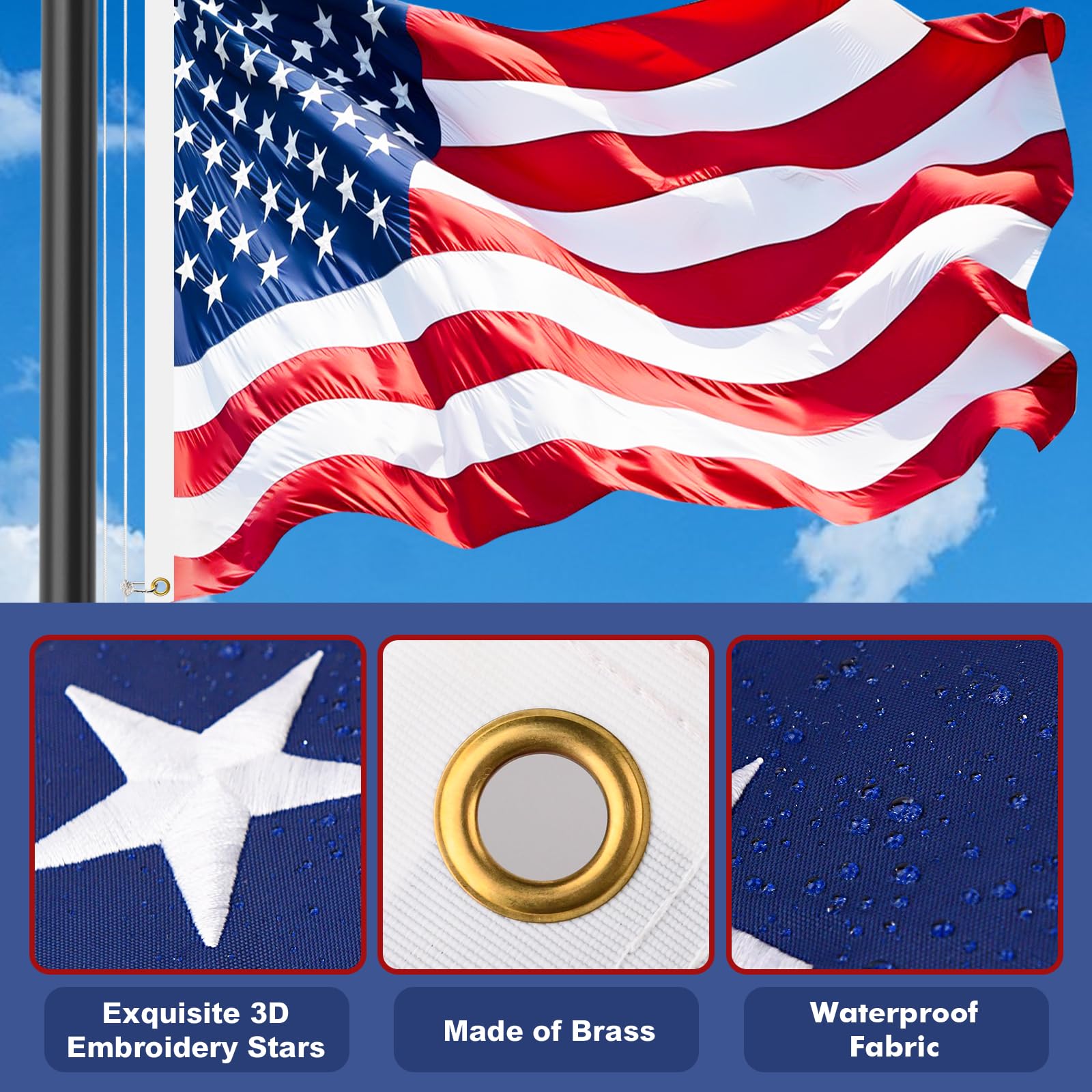 Lezbanz durable flag rope improves reliable hoisting.