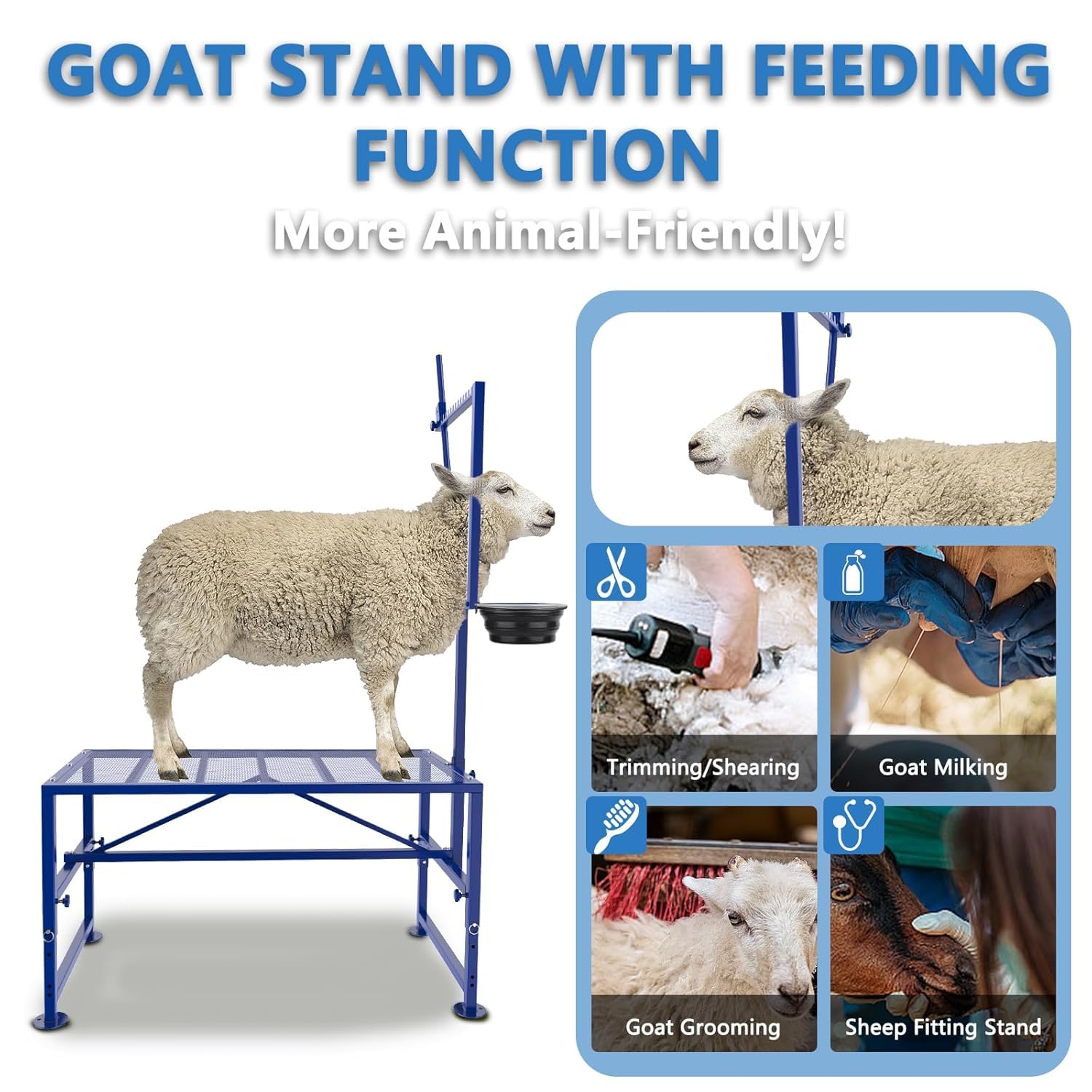 Lezbanz easy-assembly milking stand supports single-person setup