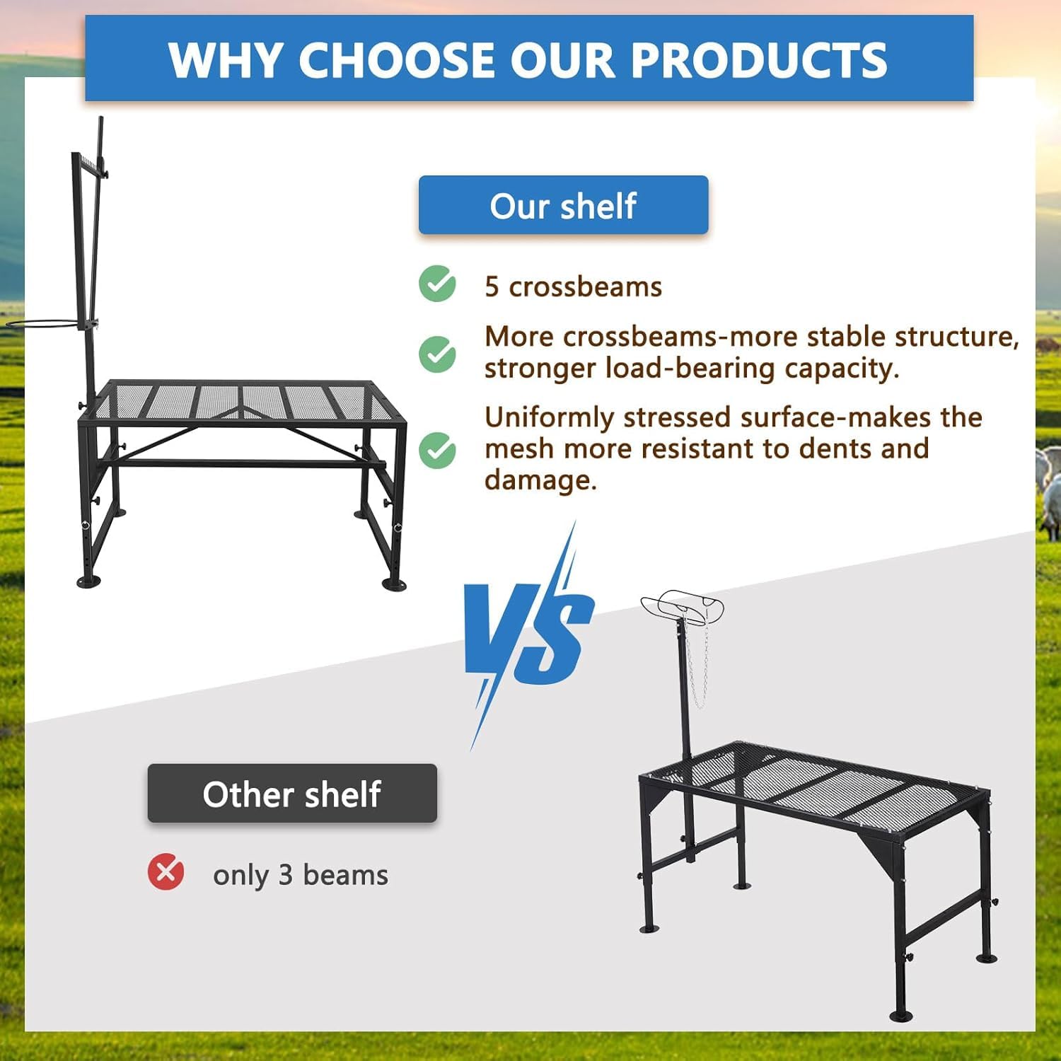 Lezbanz iron-black finish enhances durability for barn use.