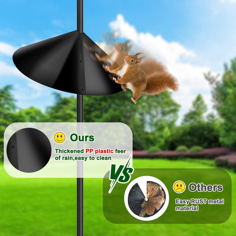 Lezcufer black PP baffle resists weathering and stays neat in the garden.