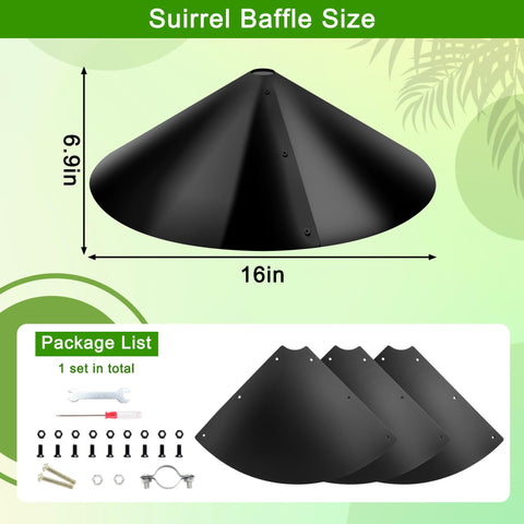 Lezcufer outdoor bird feeder guard shows a smooth sloping surface deterring climbers.