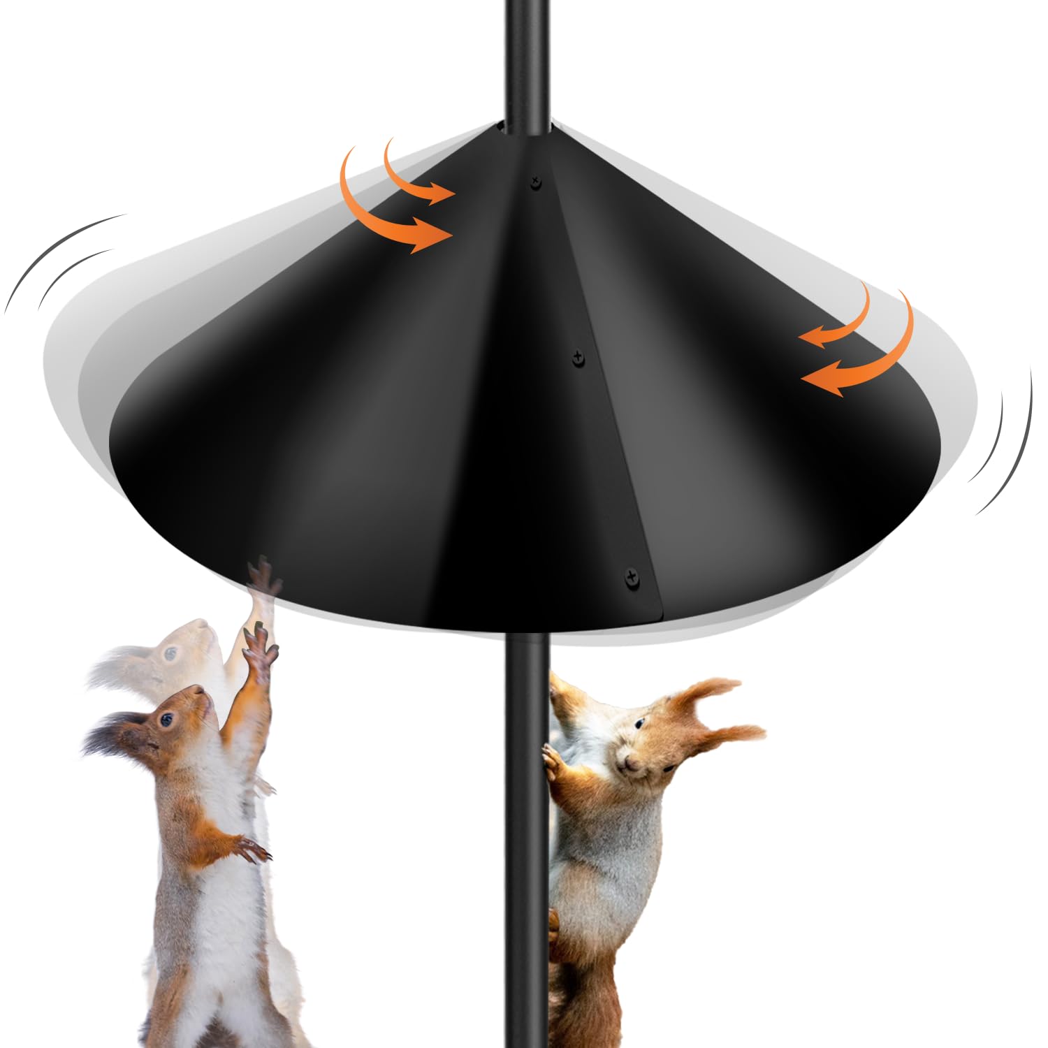 Lezcufer Squirrel Baffle, 19-inch diameter, protects bird feeders from climbing squirrels.