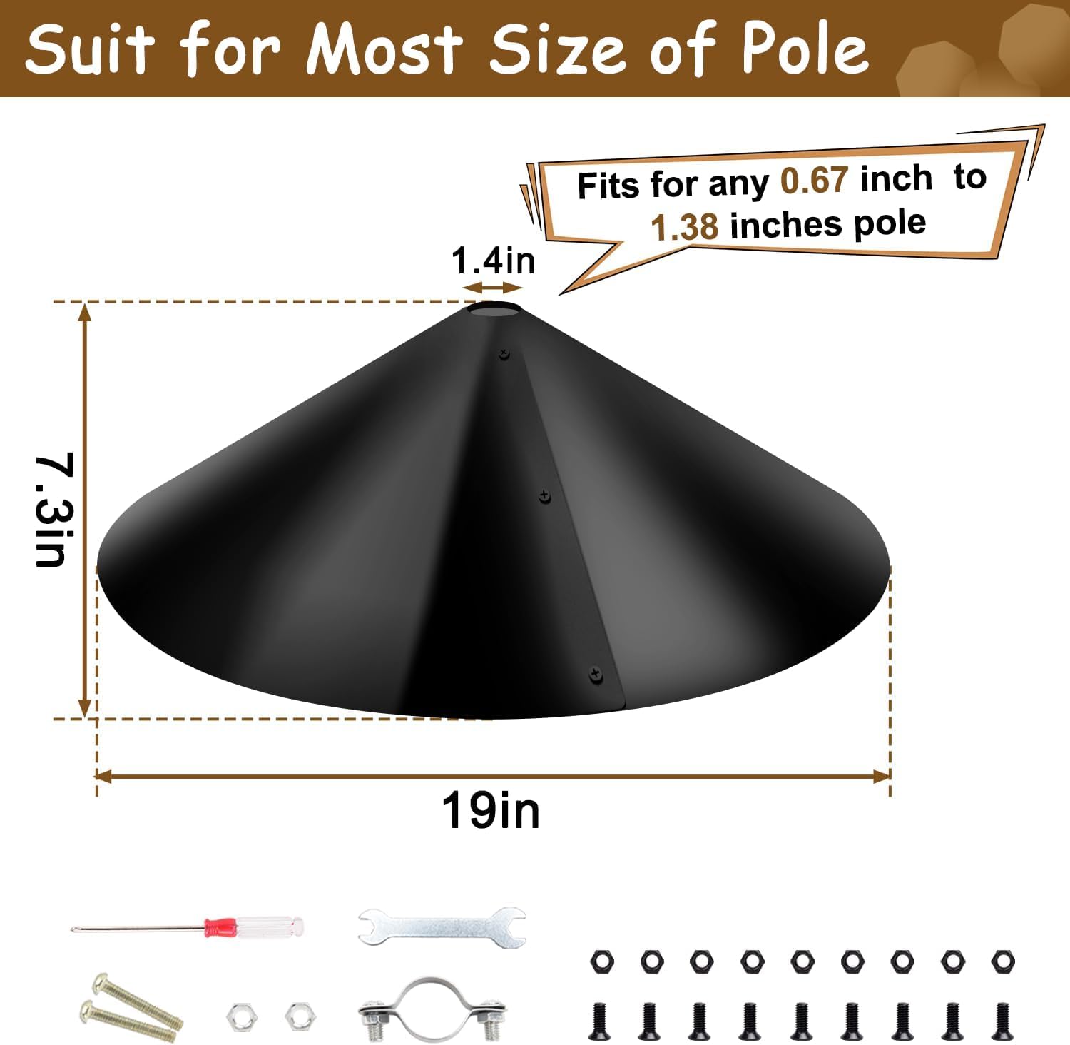 Lezcufer Squirrel Baffle demonstrates easy, tool-free installation for pole-mounted feeders.