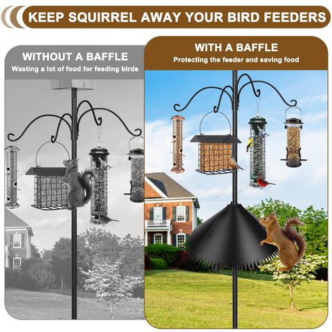 Spiked edges deter chewing and protect the feeder