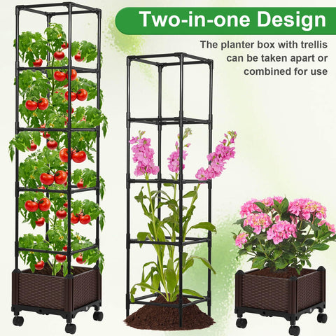 Lezmarket adjustable trellis system from 1 to 5 layers for growth flexibility.