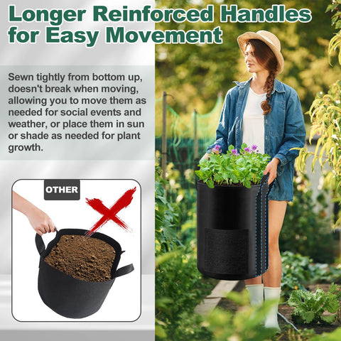 Lezmarket multi-use vegetable grow bag suitable for potatoes, tomatoes, peppers