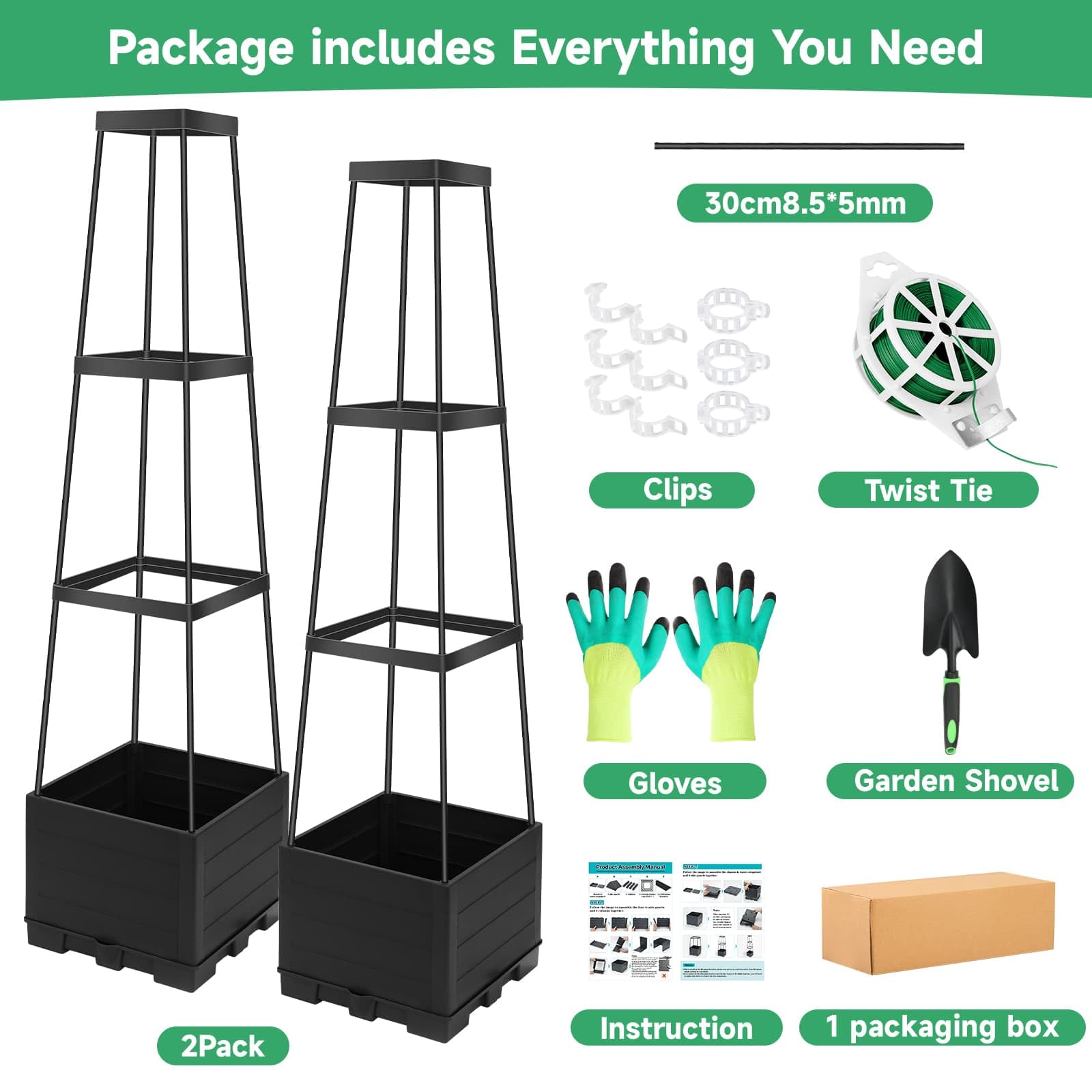 Lezmarket self-watering tomato pot with reservoir supports steady hydration for plants.