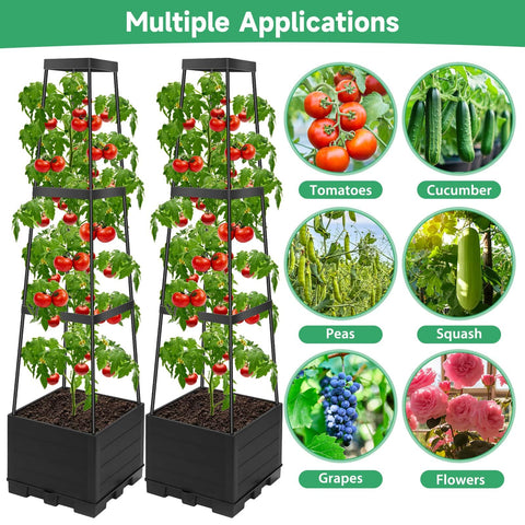 Lezmarket standing climbing planter maximizes small-space gardening for vines.