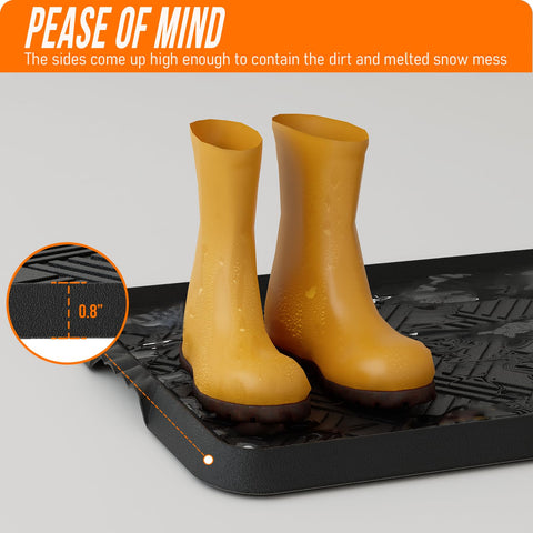 LFCONNECT boot tray rolls up for easy storage when not in use.
