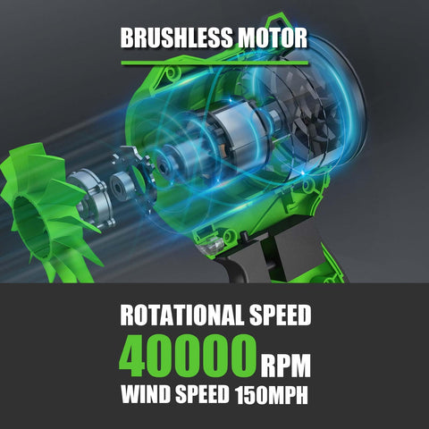 L FINE leaf blower delivers strong airflow for quick yard cleanup