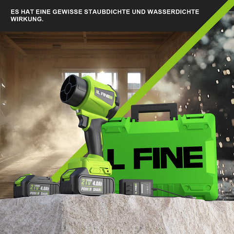 L FINE three-speed settings tailor airflow from light to heavy