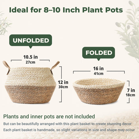 Lfory fake plant pot woven basket offers durable, stylish display