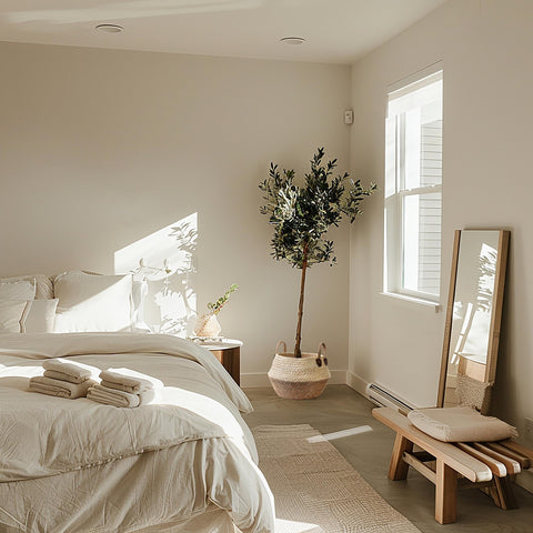 Lfory olive-tree planter woven basket adds rustic-modern flair to interiors