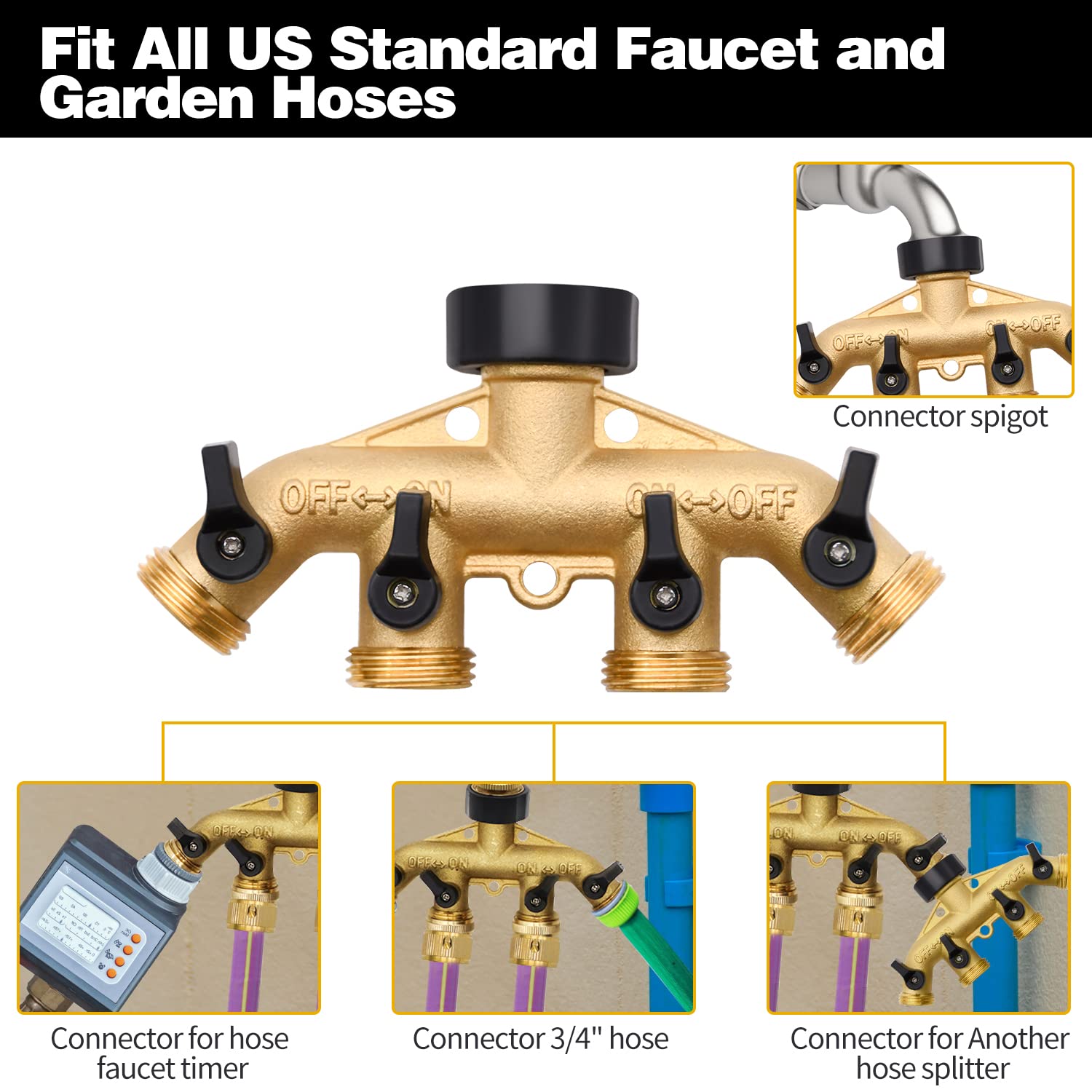 LFSEMINI 3-4-inch threaded connection fitting standard hose spigot